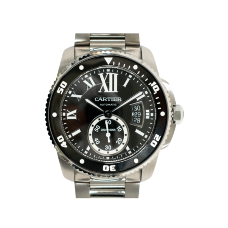 Cartier Calibre De Cartier Diver Stainless Steel Black Roman Dial W7100057