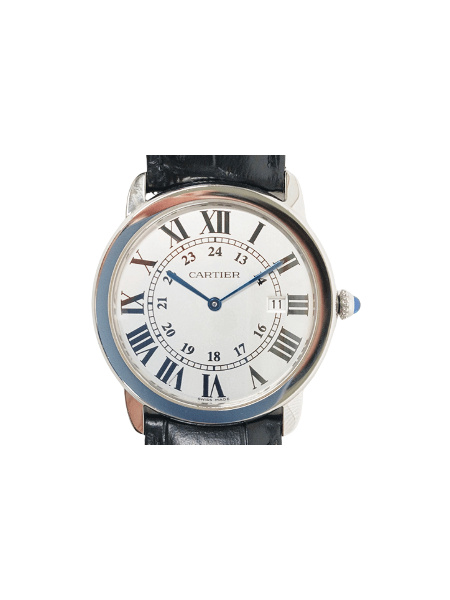 Cartier Ronde Solo Stainless Steel White Roman Dial W6700255