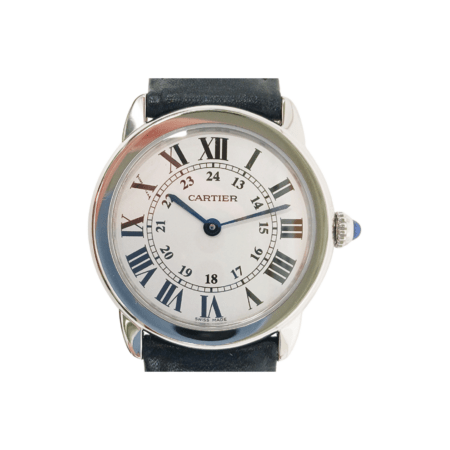 Cartier Ronde Solo De Cartier Stainless Steel White Roman Dial WSRN0019