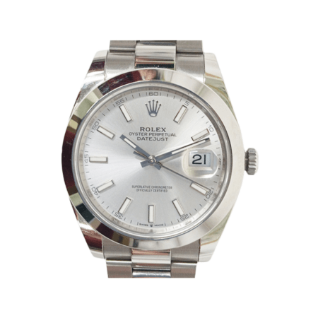 Rolex Datejust Stainless Steel Silver Stick Dial 126300