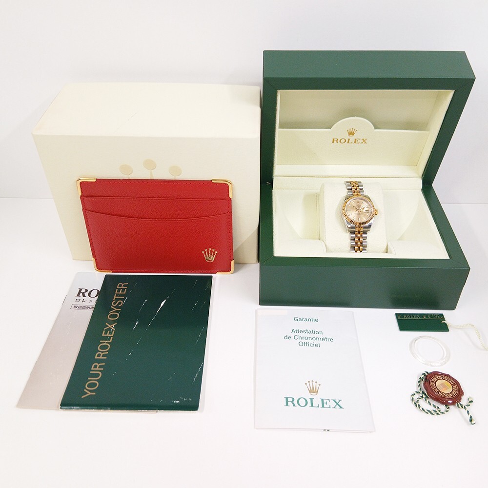 Rolex Lady-Datejust Stainless Steel and Yellow Gold with Champagne Dial 179173