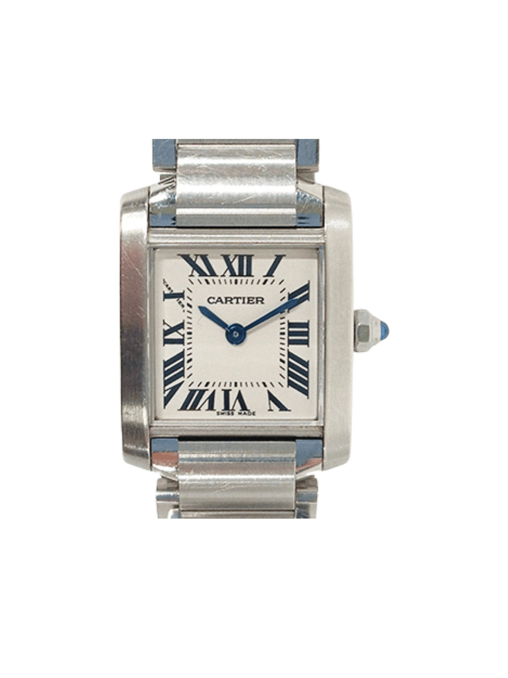 Cartier Tank Francaise Stainless Steel White Roman Dial W51008Q3