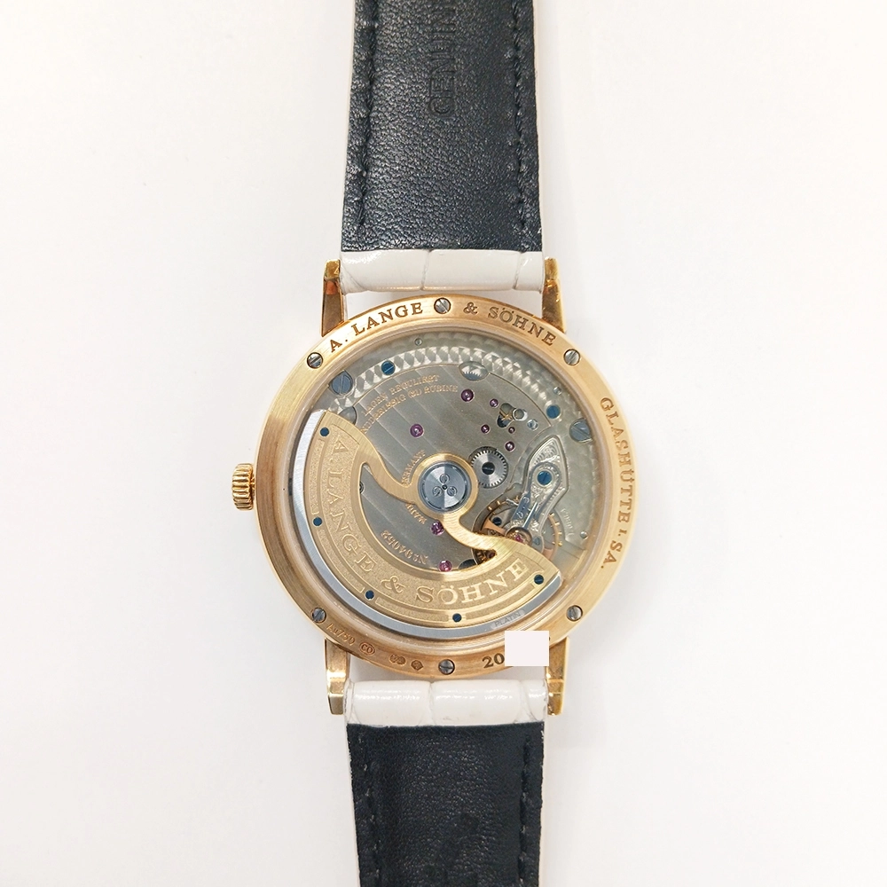 A. Lange & Söhne Saxonia Automatic Yellow Gold Diamond Bezel Silver Stick Dial 840.021