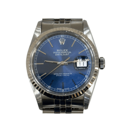 Rolex Datejust 36 Stainless Steel and White Gold with Blue Dial 16234
