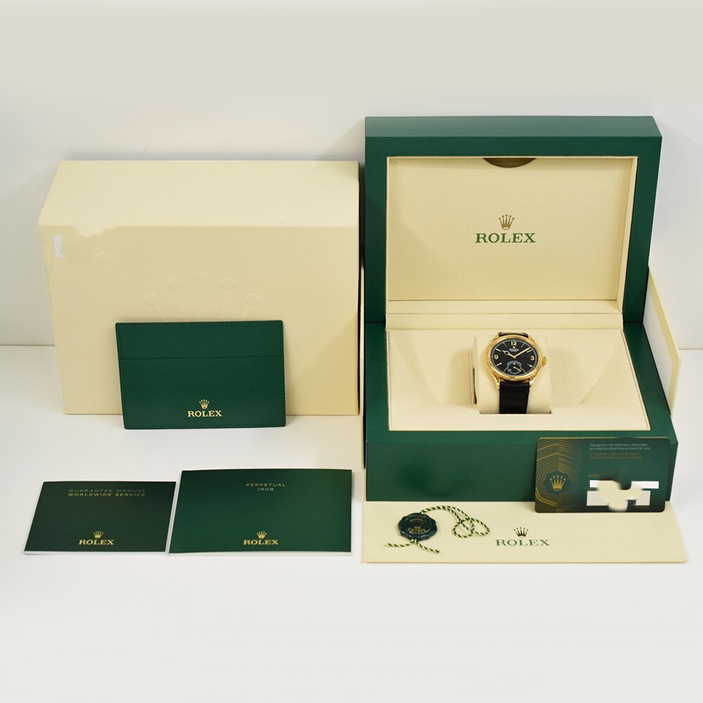 Rolex 1908 Yellow Gold Black Dial 52508
