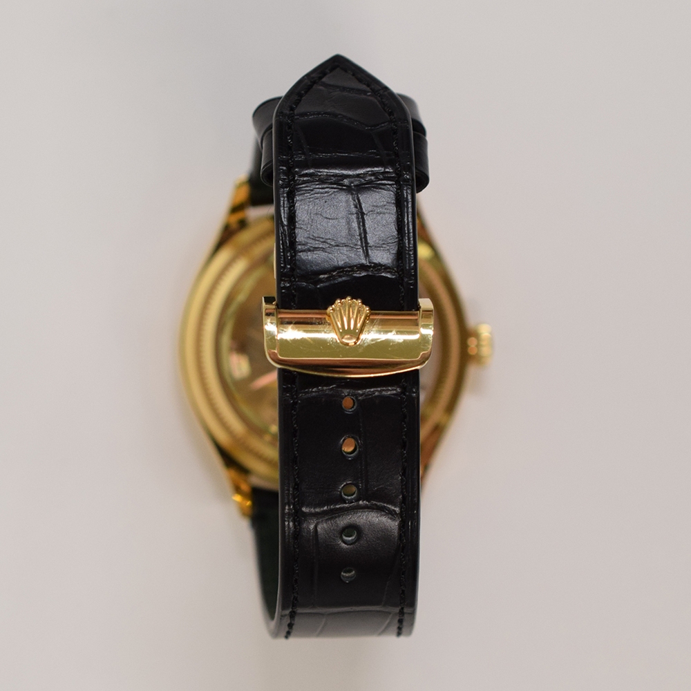 Rolex 1908 Yellow Gold Black Dial 52508