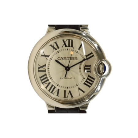 Cartier Ballon Bleu Stainless Steel Silver Roman Dial W69017Z4