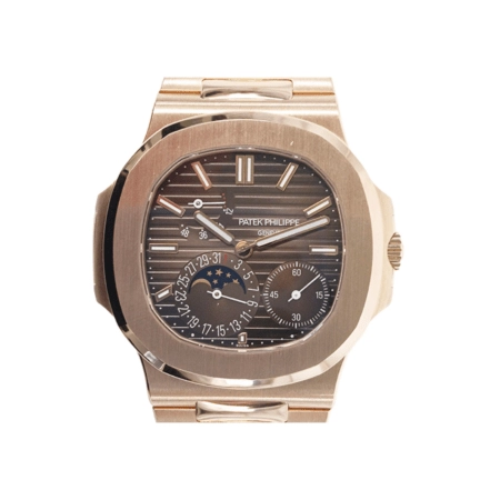 Patek Philippe Nautilus Annual Calendar Rose Gold Brown Stick Dial 5712/1R-001