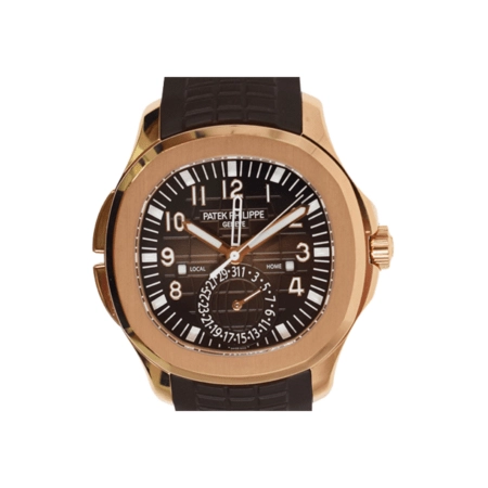 Patek Philippe Aquanaut Travel Time Rose Gold Brown Arabic Dial 5164R-001