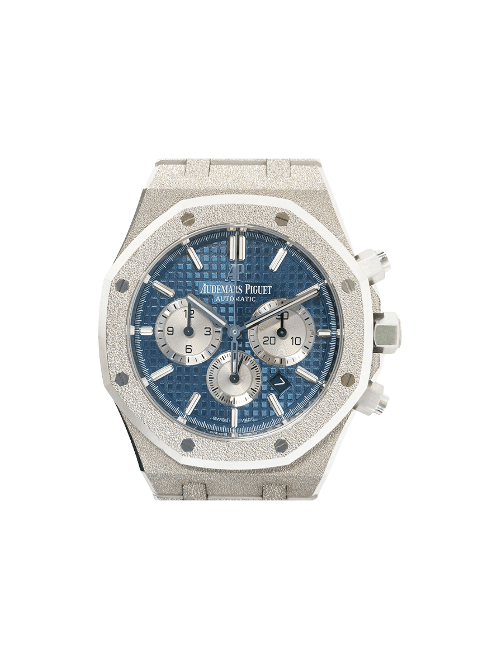 Audemars Piguet Royal Oak Chronograph Frosted Limited Edition 70 White Gold Blue Dial 26331BC.GG.1224BC.02