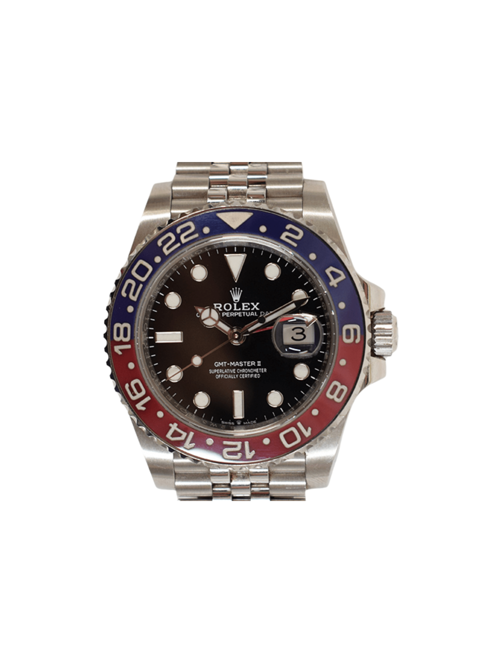 Rolex GMT-Master II Stainless Steel "Pepsi" Black Dial 126710BLRO