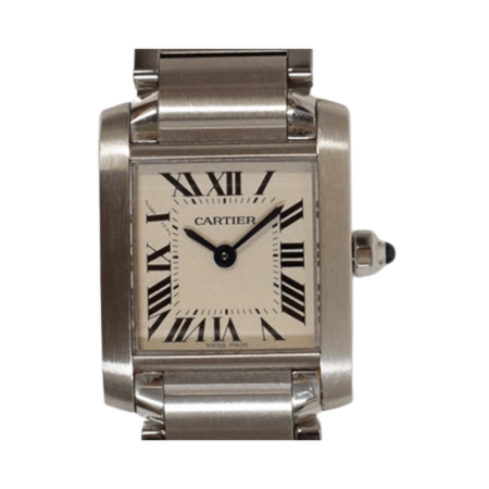 Cartier Tank Francaise Stainless Steel Silver Roman Dial W51008Q3