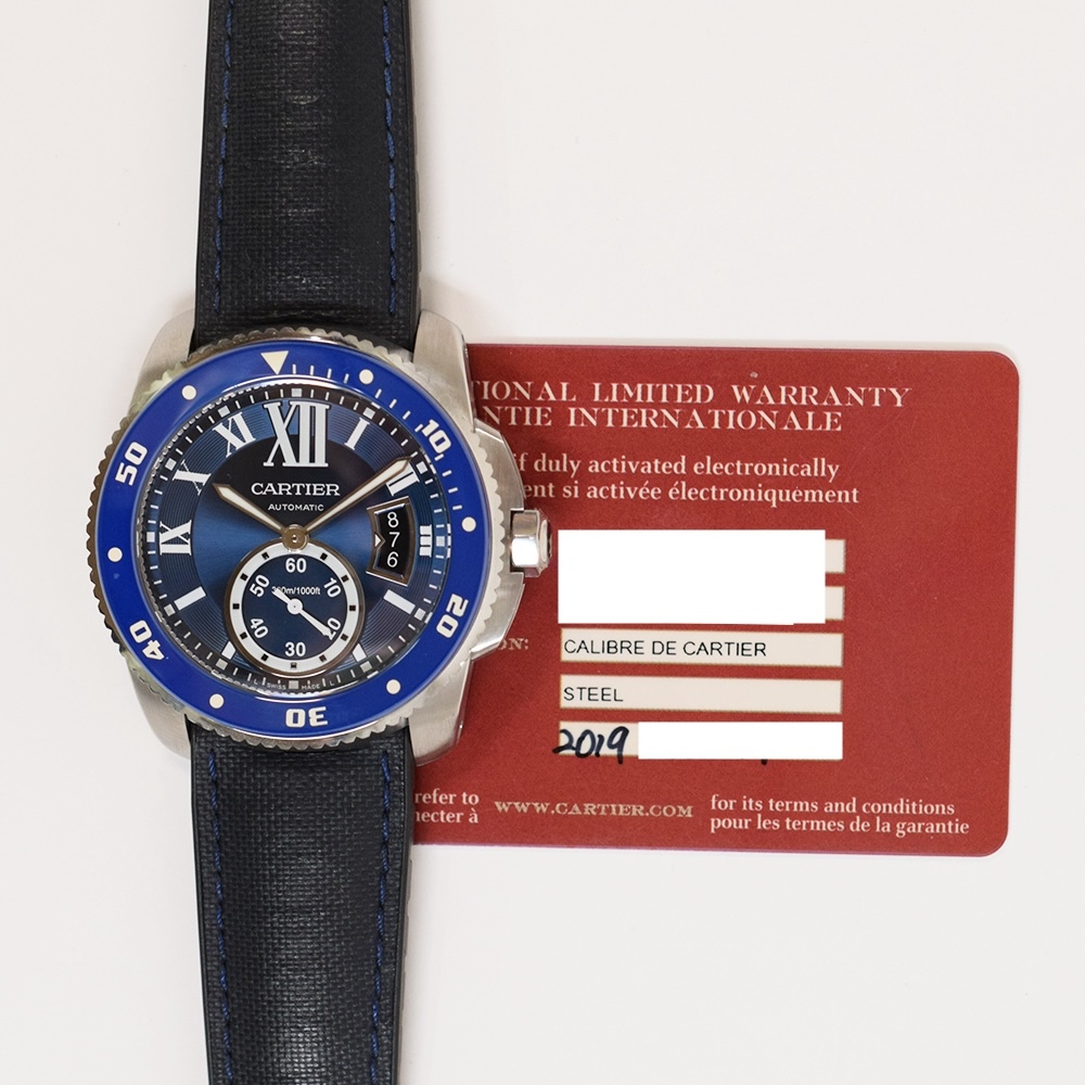Cartier Calibre De Cartier Diver Stainless Steel Blue Roman Dial WSCA0010