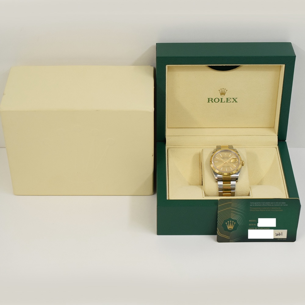 Rolex Datejust 36 Stainless Steel and Yellow Gold Champagne Dial 126233