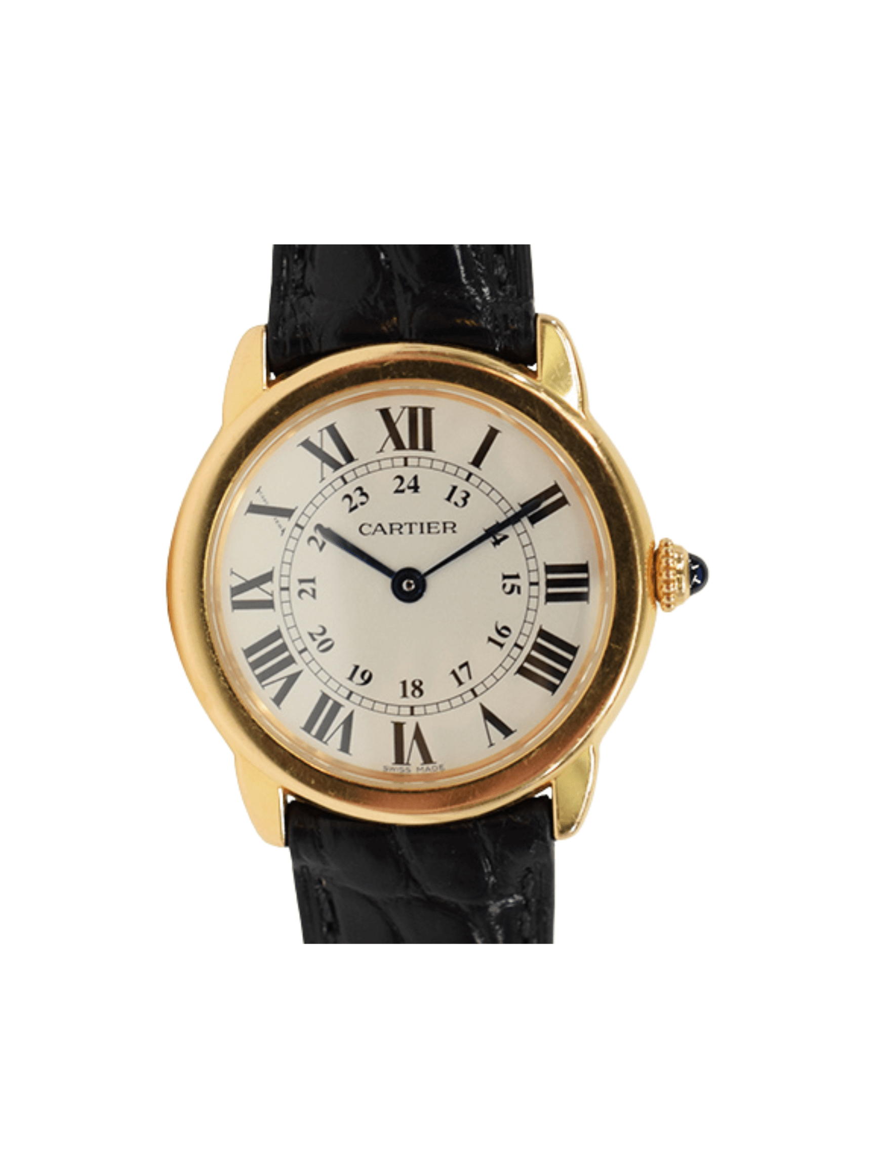 Cartier Ronde Solo De Cartier Steel and Red Gold Silver Roman Dial WGRN0006