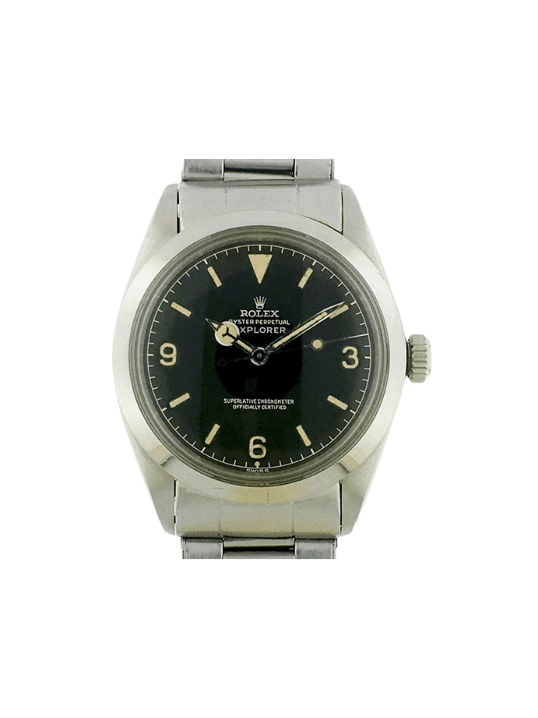 Rolex Vintage Explorer “Exclamation Dot!” Stainless Steel Black Dial 1016