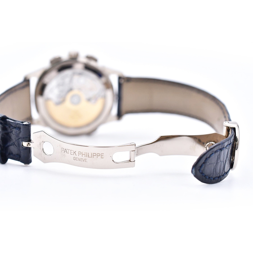 Patek Philippe World Time Chronograph Blue Dial 5930G-001 Bracelet