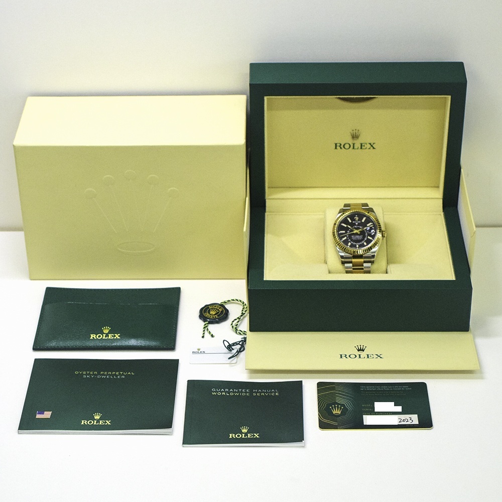 Rolex Sky-Dweller Two-Tone Black Dial 336933 Bracelet