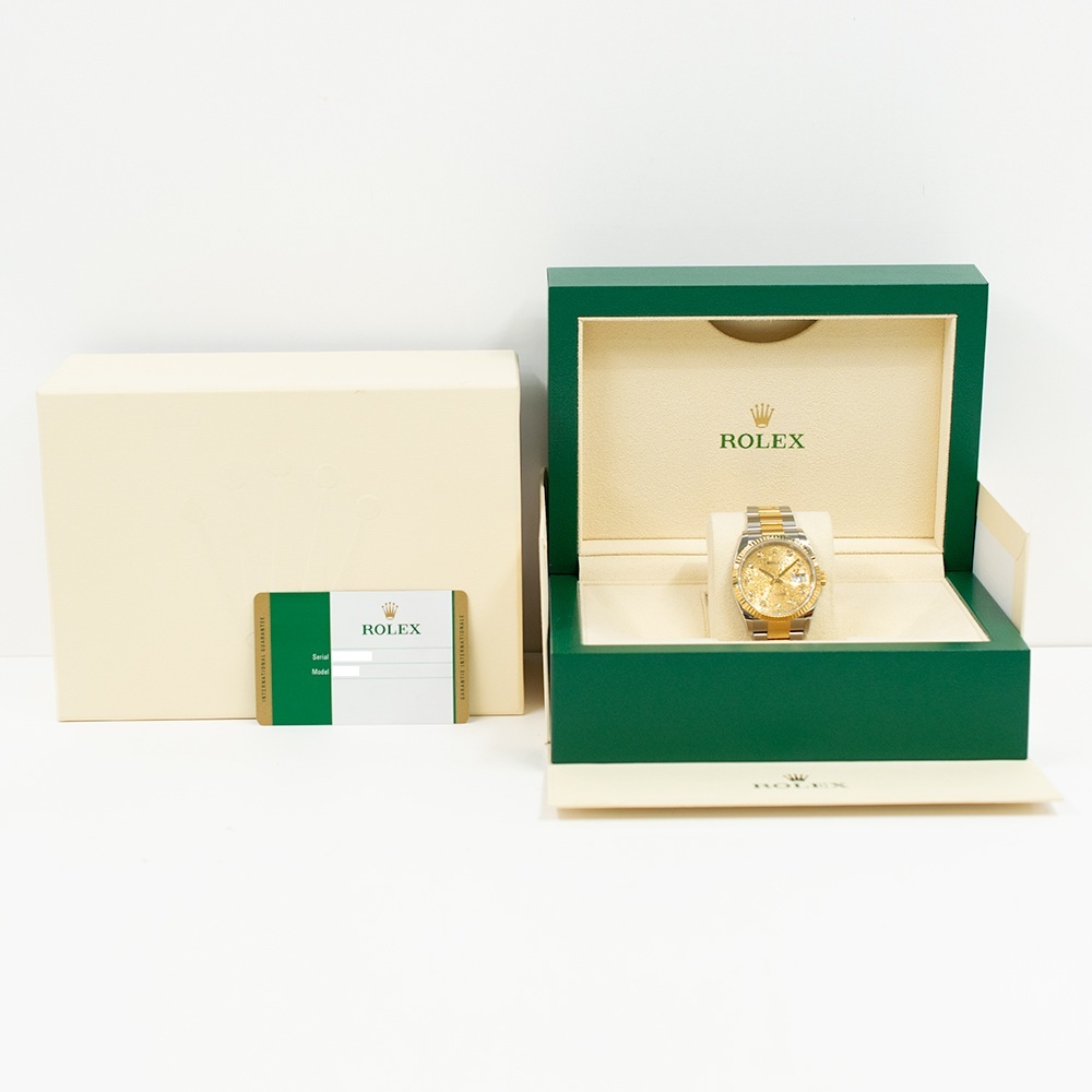 Rolex Datejust 36 Two-Tone Champagne Diamond Dial 126233 Bracelet