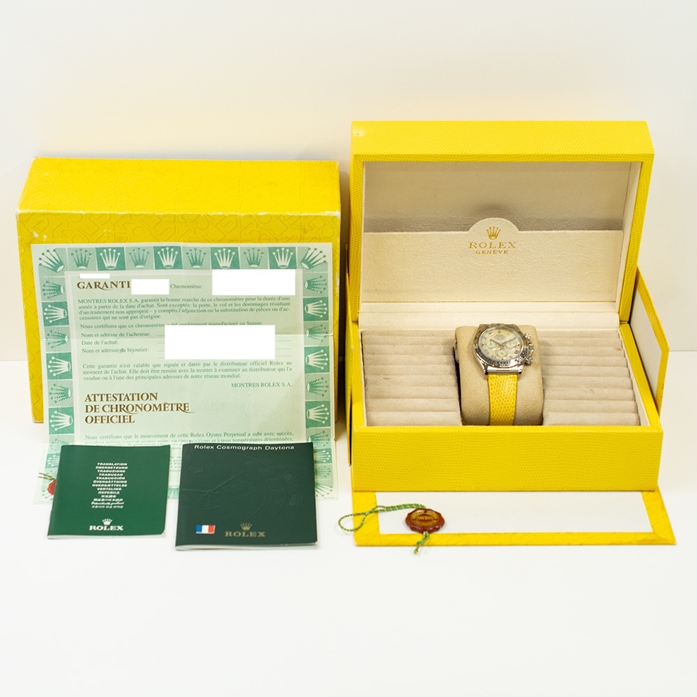 Rolex Daytona White Gold "Beach Edition" Yellow MOP Roman Dial 116519