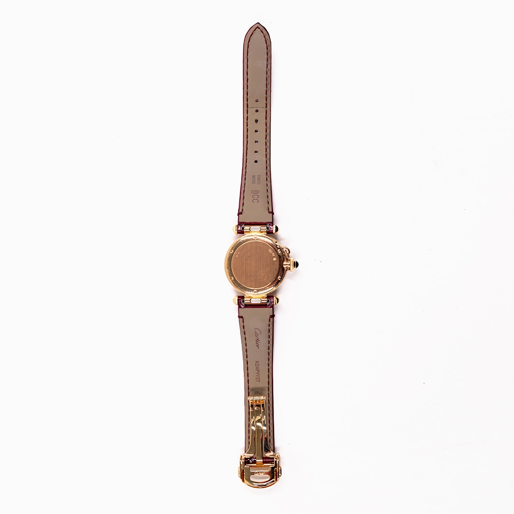 Cartier Pasha Diamond Bezel Rose Gold Ivory Dial WJPA0021