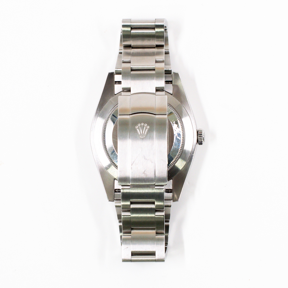 Rolex Oyster Perpetual Stainless Steel Green Stick Dial 124300