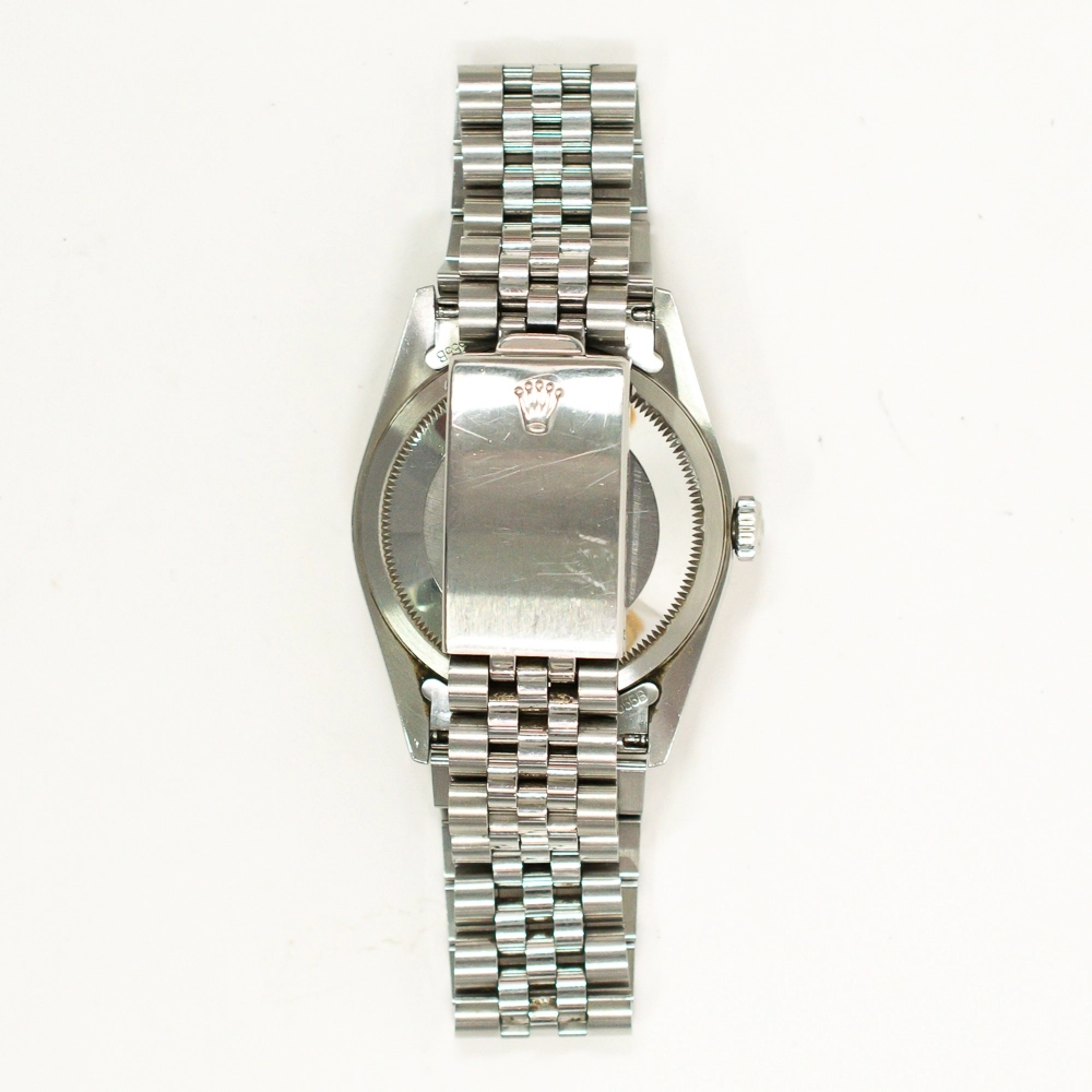 Rolex Datejust 36 Stainless Steel and White Gold Silver Diamond Dial 16234G