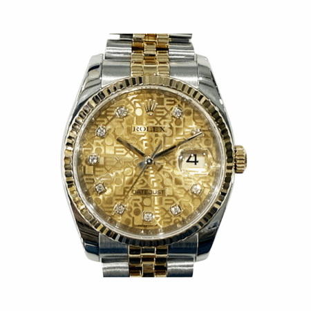 Rolex Datejust 36 Stainless Steel/Yellow Gold Champagne Diamond Dial 116233G