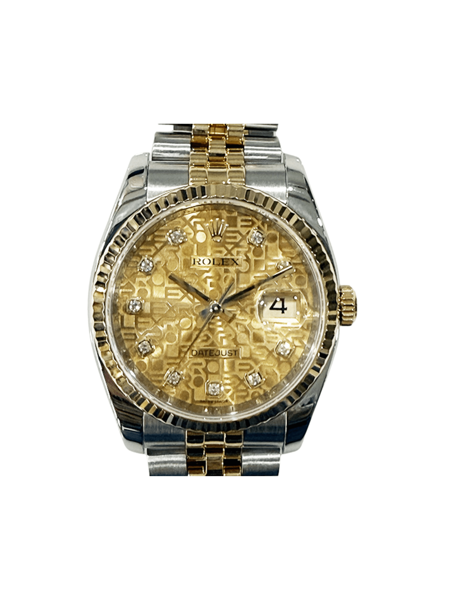 Rolex Datejust 36 Stainless Steel/Yellow Gold Champagne Diamond Dial 116233G