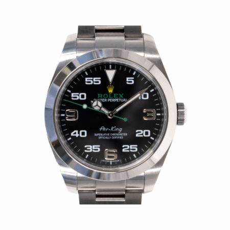 Rolex Air King Stainless Steel Black Arabic Dial 116900