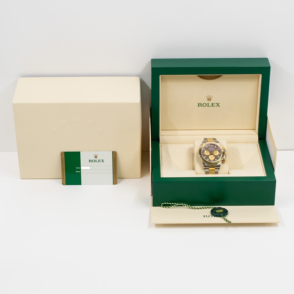 Rolex Daytona Stainless Steel/Yellow Gold Black MOP Diamond Dial 116523NG