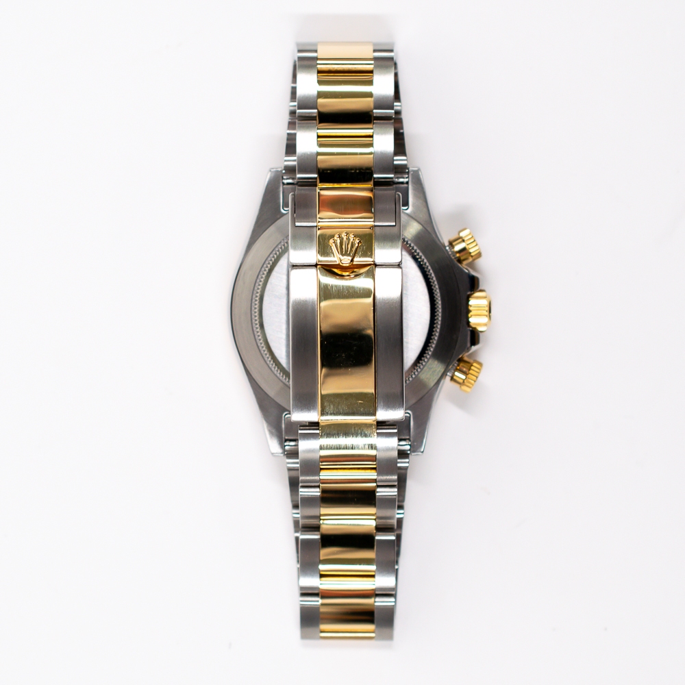 Rolex Daytona Stainless Steel/Yellow Gold Black MOP Diamond Dial 116523NG