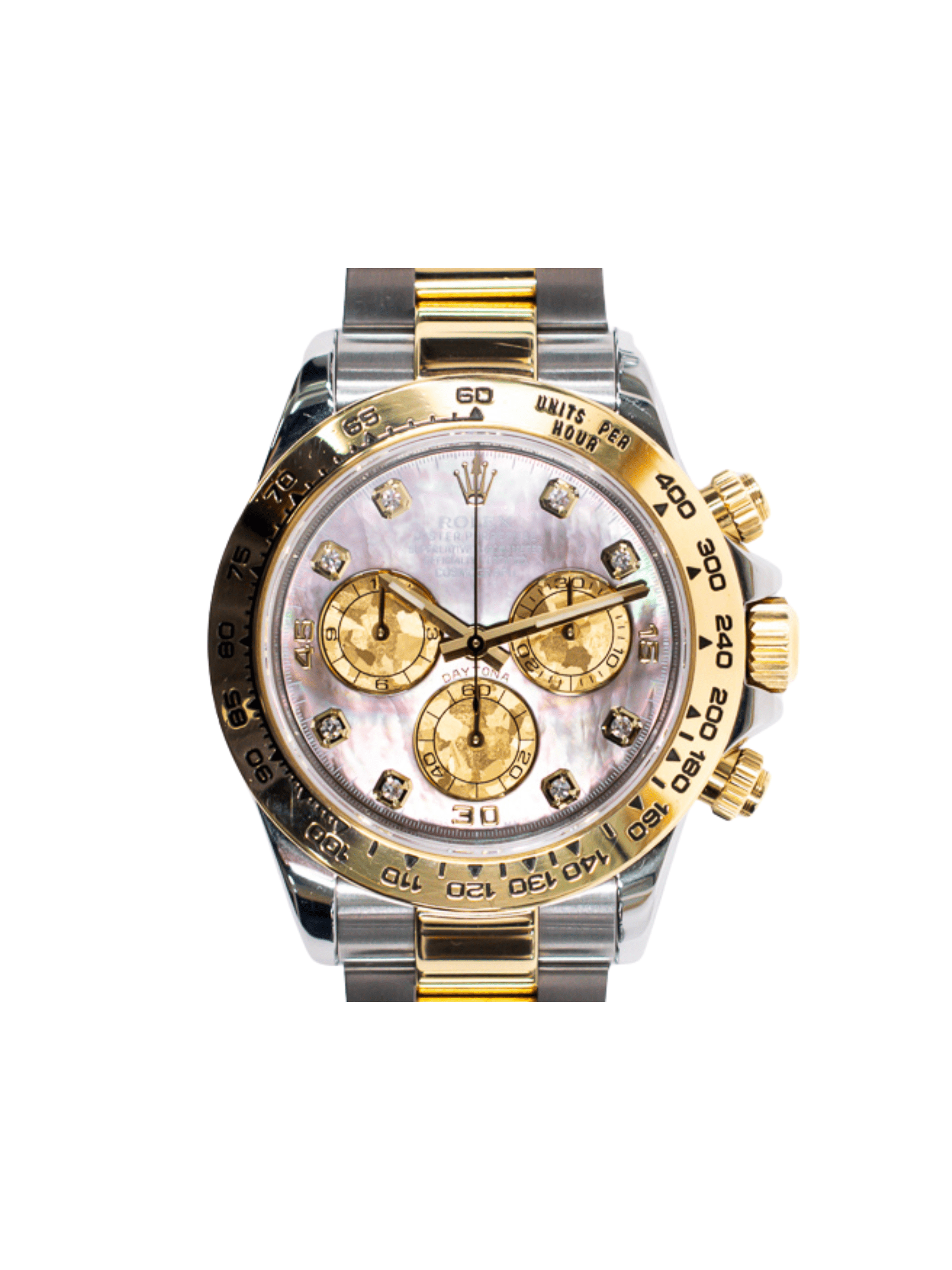 Rolex Daytona Stainless Steel and Yellow Gold Black MOP Dial 116503