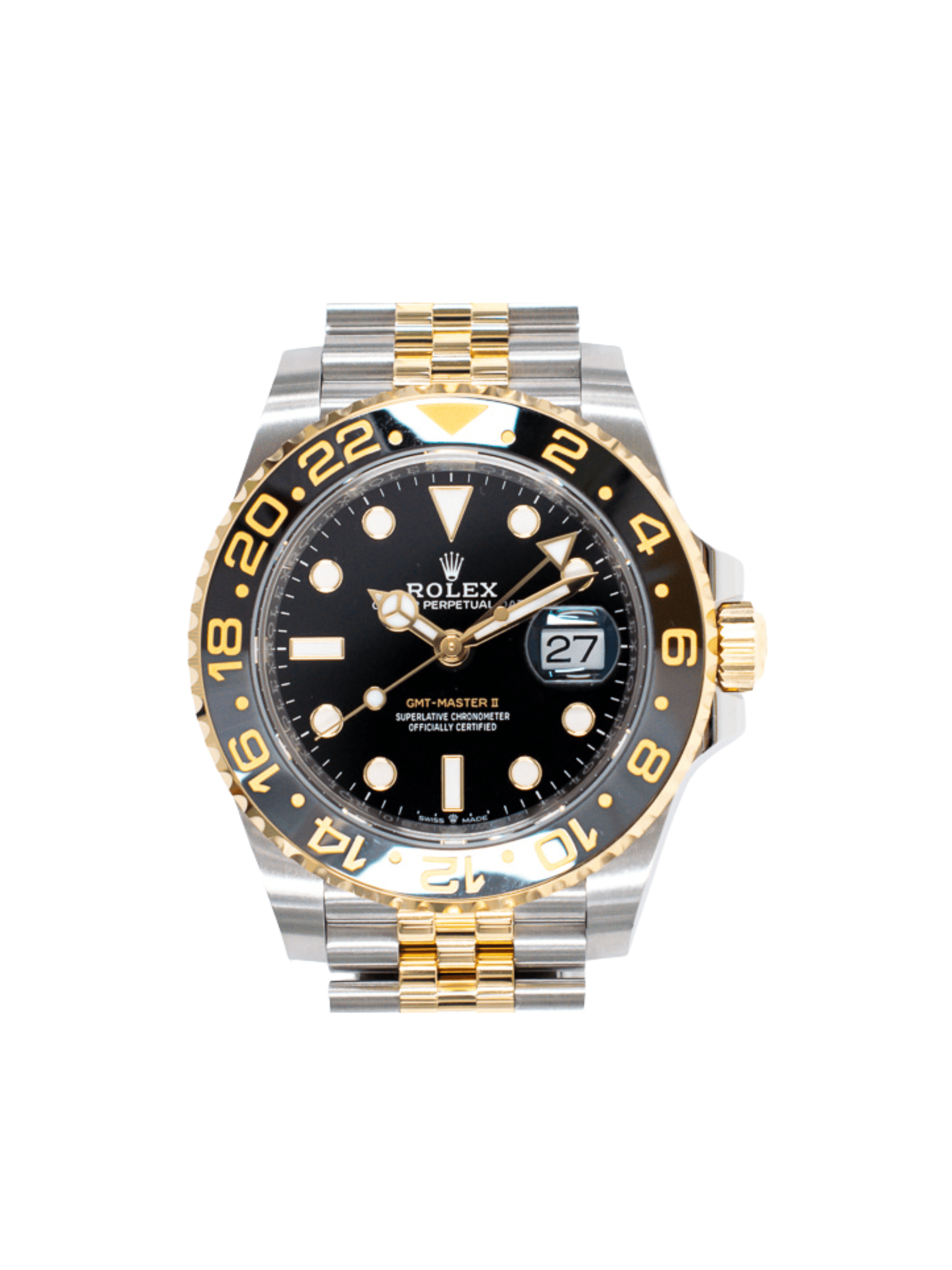 Rolex GMT-Master II "Bumblebee" Stainless Steel and Yellow Gold Black Dial 126713GRNR