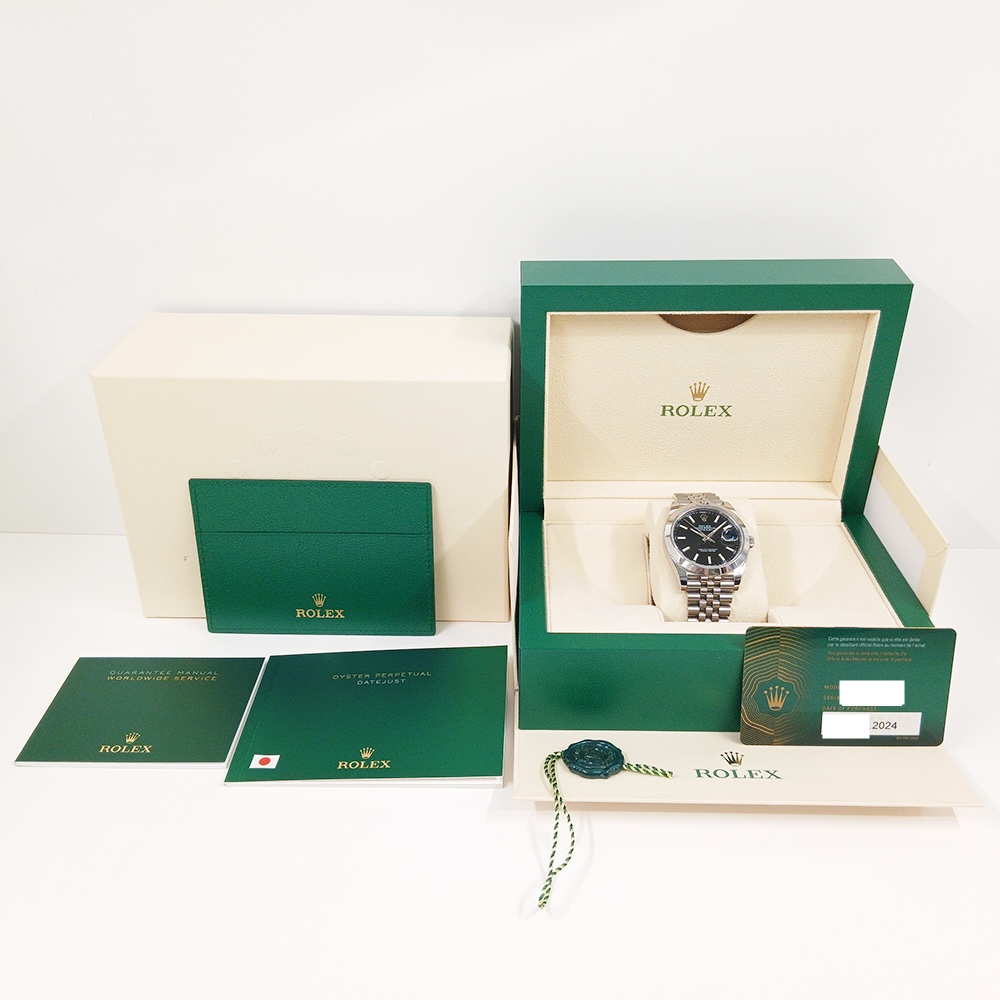 Rolex Datejust 41 Stainless Steel Black Stick Dial 126300