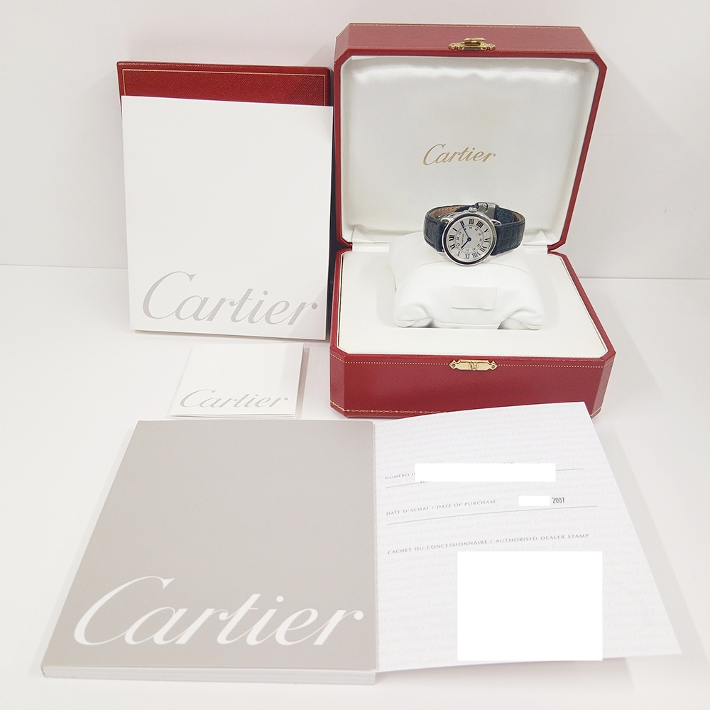 Cartier Ronde Solo de Cartier Stainless Steel Silver Roman Dial W6700155