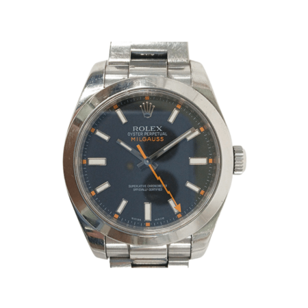 Rolex Milgauss Stainless Steel Green Crystal Black Stick Dial 116400GV