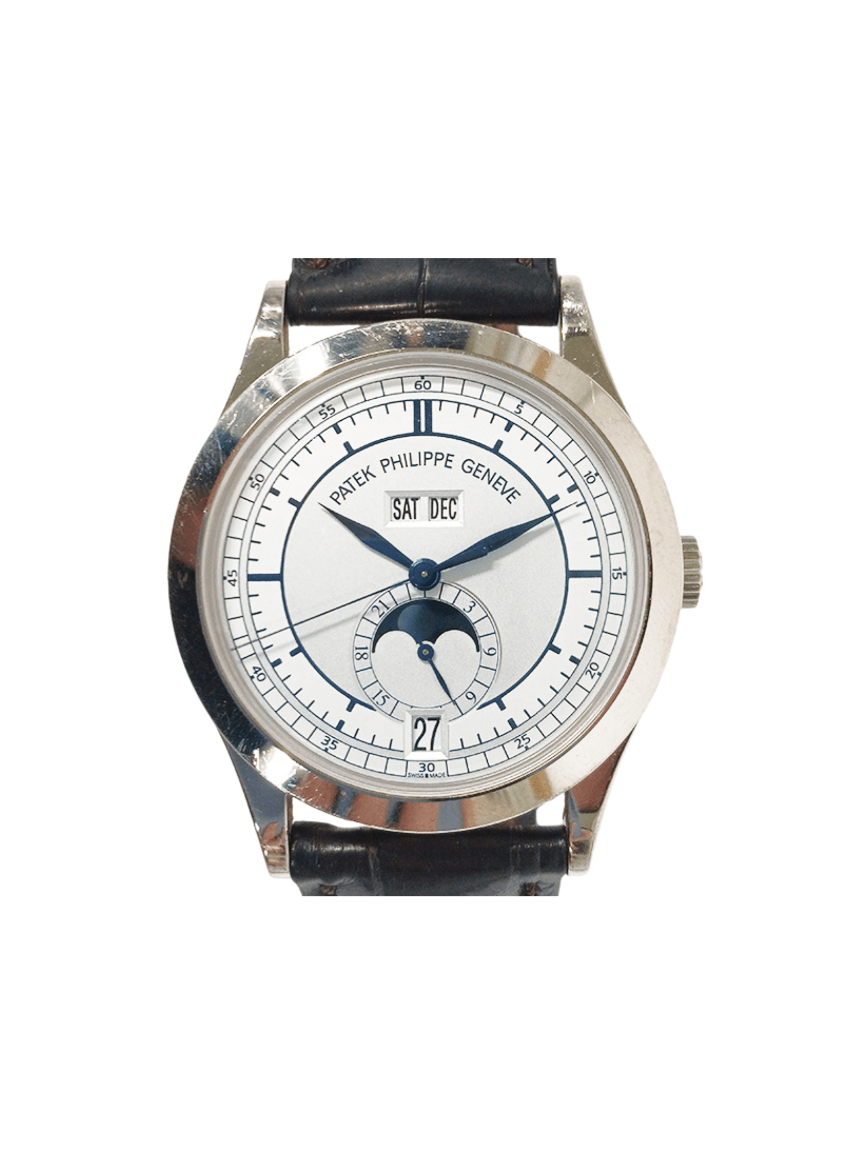 Patek Philippe Annual Calendar Moon Phases White Gold Silver Dial 5396G-001