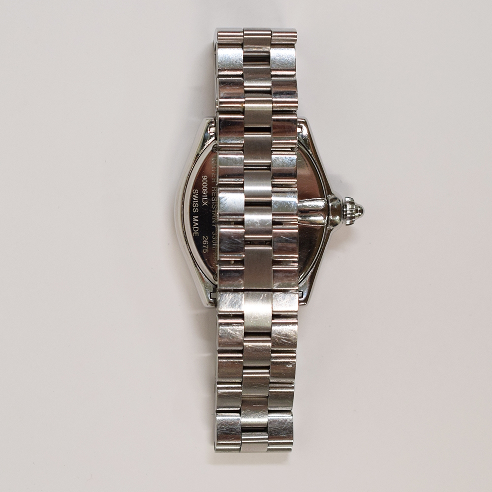 Cartier Roadster Stainless Steel Pink Roman Dial W62017V3