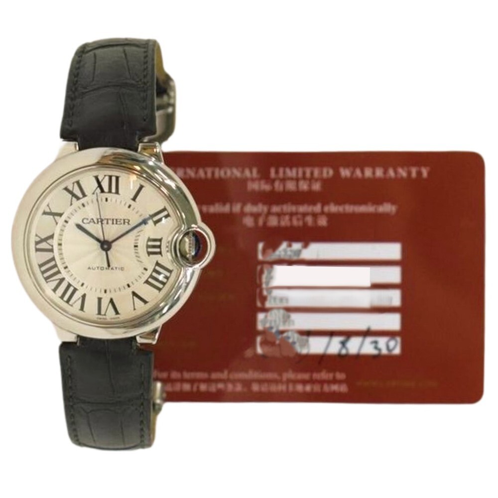 Cartier Ballon Bleu Stainless Steel Silver Roman Dial W69017Z4