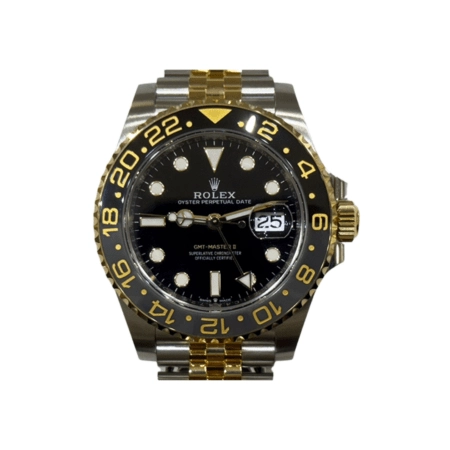 Rolex GMT-Master II Stainless Steel Yellow Gold Black Dial 126713GRNR