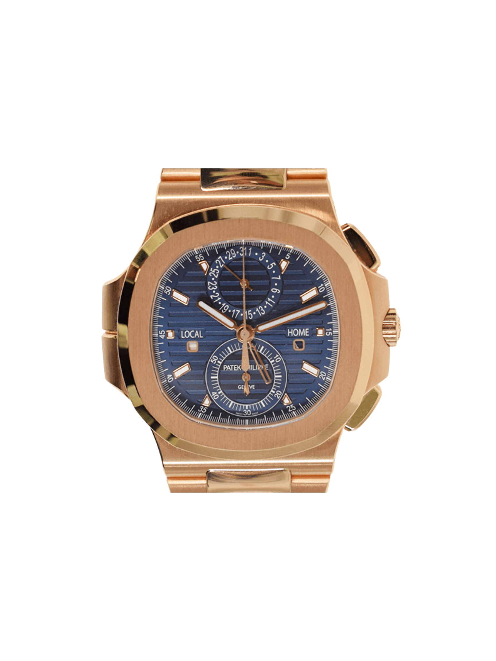 Patek Philippe Nautilus Travel Time Rose Gold Blue Dial 5990/1R-001