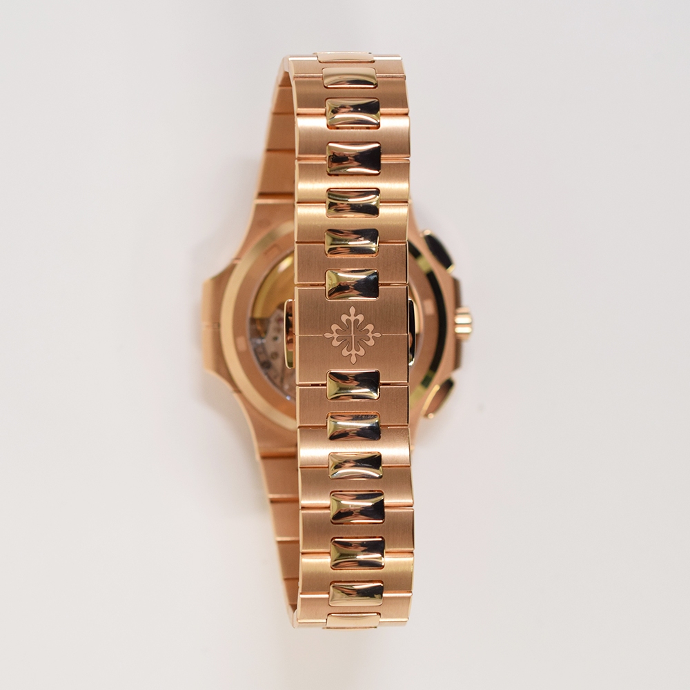 Patek Philippe Nautilus Travel Time Rose Gold Blue Dial 5990/1R-001