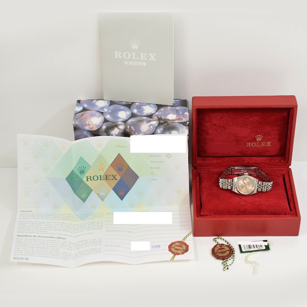 Rolex Lady-Datejust Stainless Steel and White Gold Pink Roman Dial 79174