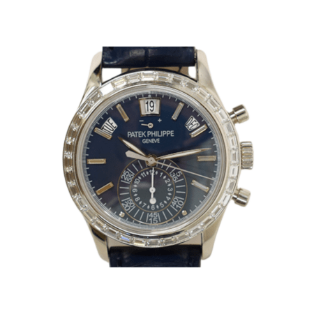 Patek Philippe Annual Calendar Chronograph Platinum Blue Dial 5961P-001