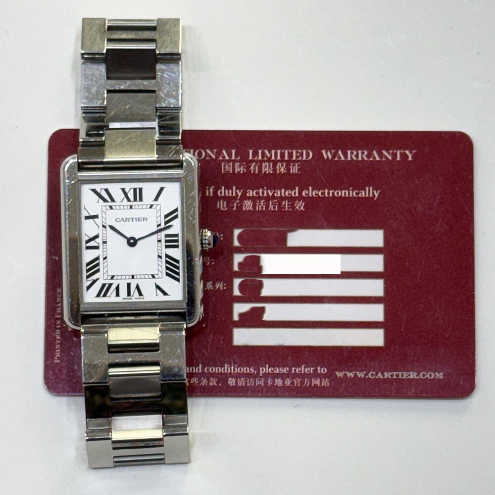 Cartier Tank Solo Large Stainless Steel Silver Roman Dial W5200014