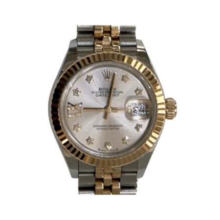 Rolex Lady-Datejust Stainless Steel and Rose Gold Pink Star Diamond 279171