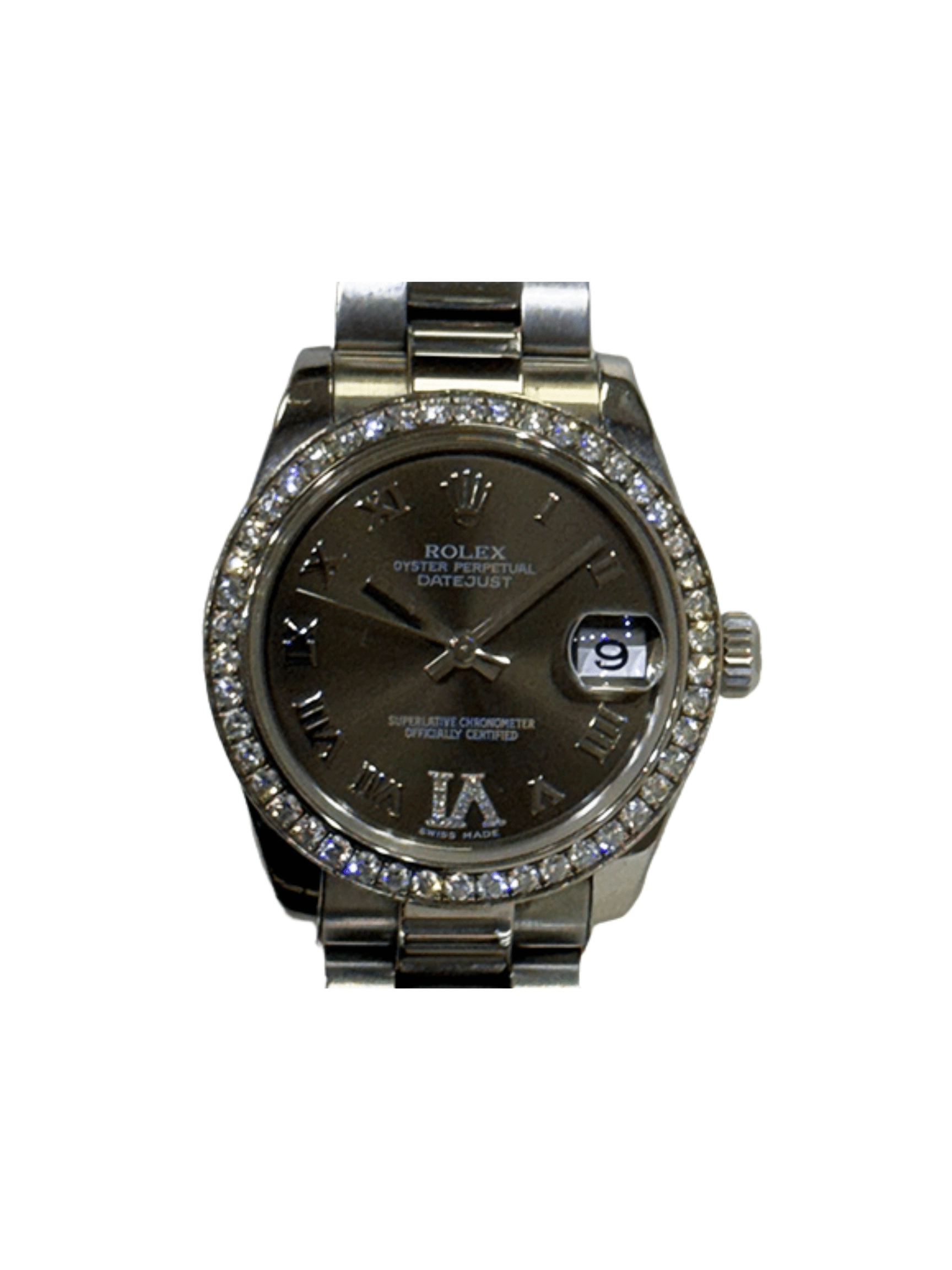 Rolex Datejust 31 Stainless Steel and White Gold Bronze VI Diamond Dial 178384