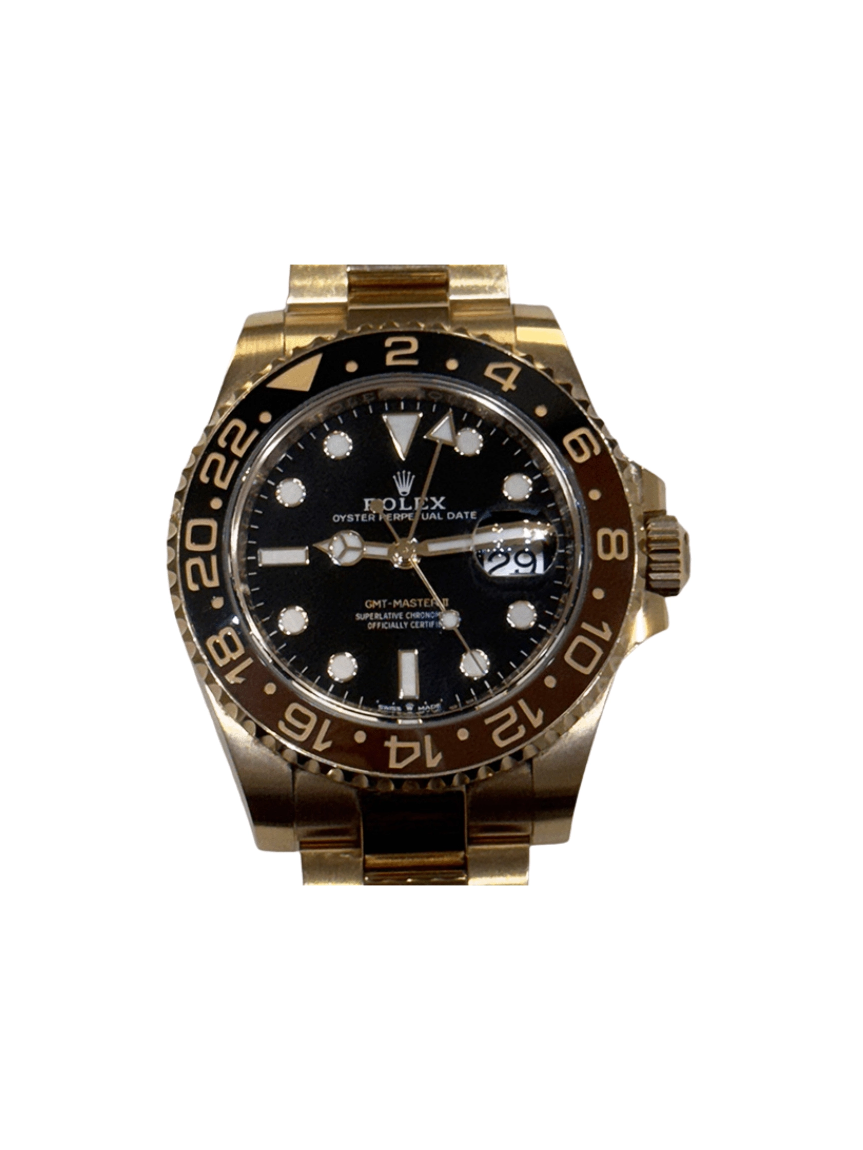 Rolex GMT-Master II Rose Gold "Root Beer" Black Dial 126715CHNR