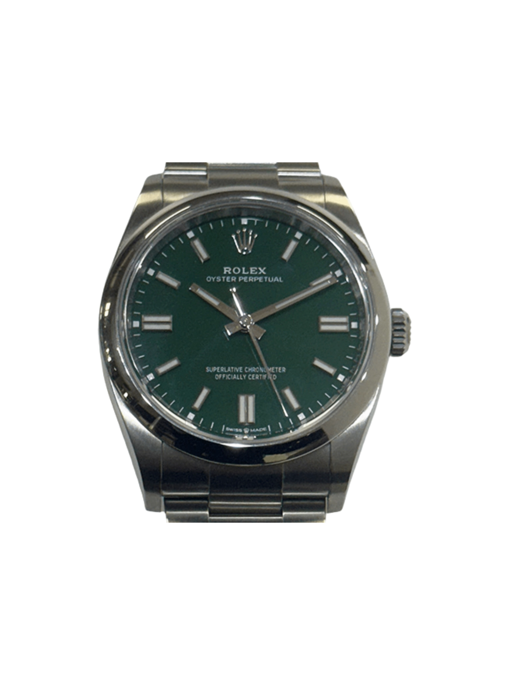 Rolex Oyster Perpetual Stainless Steel Green Dial 126000